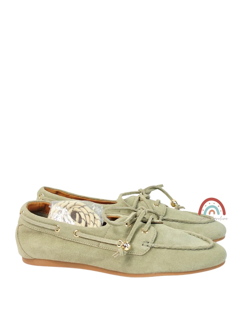 New! Madewell The Jamie Boat Shoe in Leather Suede Pale Fatigue 9 - Picture 3 of 15